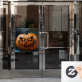Halloween Enge Pompoen Venster Cling Raamsticker (Kantoordeur)