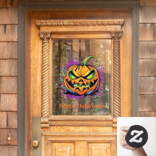 Halloween Enge Pompoen Venster Cling Raamsticker (Huis Deur)