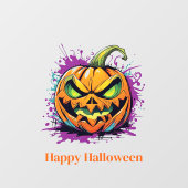 Halloween Enge Pompoen Venster Cling Raamsticker (Vel)