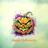 Halloween Enge Pompoen Venster Cling Raamsticker (Vel 3)