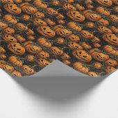 🎃 Halloween - enge pompoenen Cadeaupapier (Hoek)