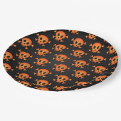 Halloween enge schedelpatroon papieren bordje (Gekanteld)