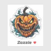 Halloween enge spookachtige pompoen sticker (Vel)