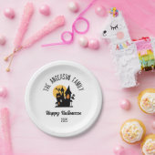 Halloween enge spookhuis gepersonaliseerde naam papieren bordje (Feest)