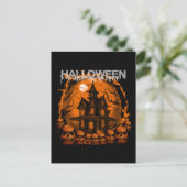 HALLOWEEN ENGE SPOOKHUISSCHEDELS BRIEFKAART (Staand voorkant)