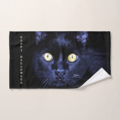 Halloween enge zwarte kat horror donkere nacht bad handdoek (Handdoek)