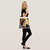 Halloween Engel en zwarte kat Tote Bag (Op model)
