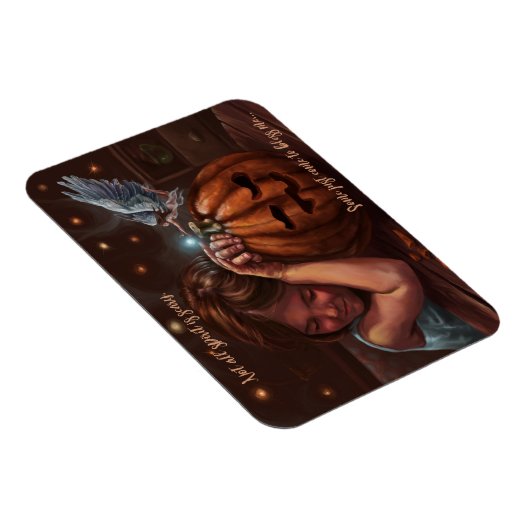 Halloween engelen zegen schattig origineel kunstwe magneet (Rechterzijde)