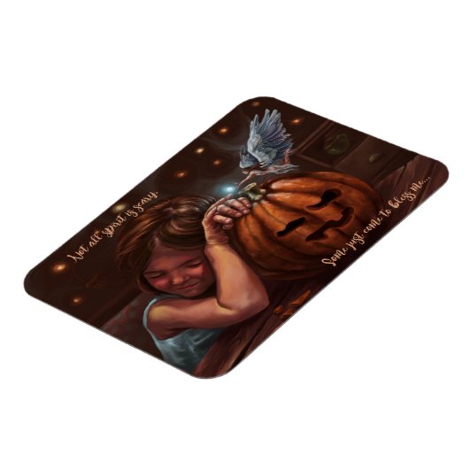 Halloween engelen zegen schattig origineel kunstwe magneet (Linkerzijde)