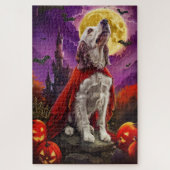 Halloween Engels Setter Vampire Pumpkins eng Legpuzzel (Verticaal)