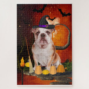 Halloween Engelse buldog Legpuzzel