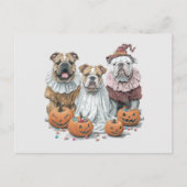 Halloween Engelse Bulldogs Pumpkin Briefkaart (Voorkant)