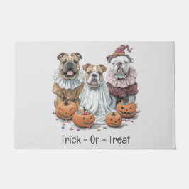 Halloween Engelse Bulldogs Pumpkin Deurmat