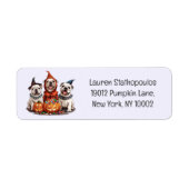 Halloween Engelse Bulldogs Pumpkin Etiket (Voorkant)