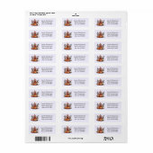 Halloween Engelse Bulldogs Pumpkin Etiket (Full Sheet)