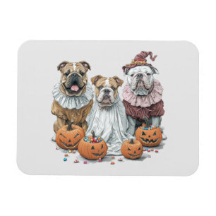 Halloween Engelse Bulldogs Pumpkin Magneet