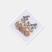 Halloween Engelse Bulldogs Pumpkin Servet (Hoek)