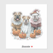 Halloween Engelse Bulldogs Pumpkin Sticker (Vel)