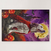 Halloween Engelse Setter Vampier Pompoenen Eng Legpuzzel (Horizontaal)