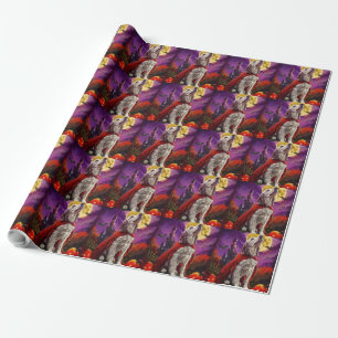 Halloween Engelse Setter Vampier Pompoenen Griezel Cadeaupapier