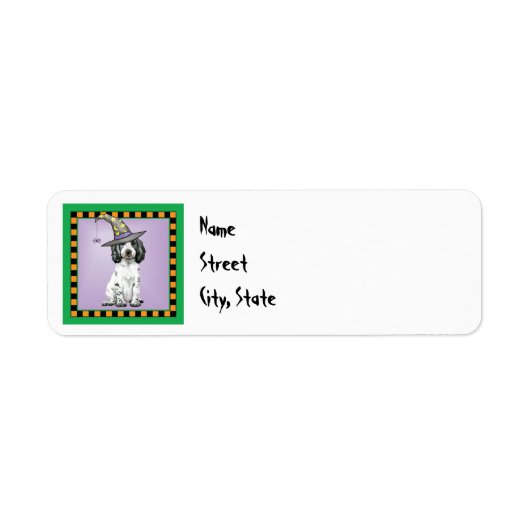 Halloween English Cocker Spaniel Label (Voorkant)