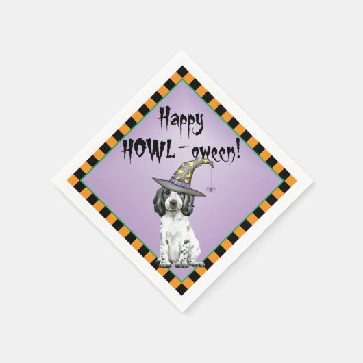 Halloween English Cocker Spaniel Napkins Servet (Hoek)