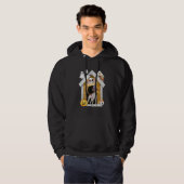 Halloween English Pointer Dog Witch Haunted House Hoodie (Voorkant volledig)