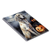 Halloween English Setter met pompoenen eng Notitieboek (Rechterzijde)
