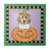 Halloween English Setter Tegeltje (Voorkant)