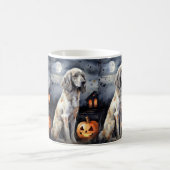 Halloween English Setter with Pumpkins Scary Koffiemok (Center)