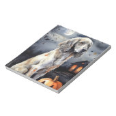 Halloween English Setter with Pumpkins Scary Notitieblok (Linkerzijde)