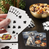 Halloween English Setter with Pumpkins Scary Pokerkaarten (Insitu)
