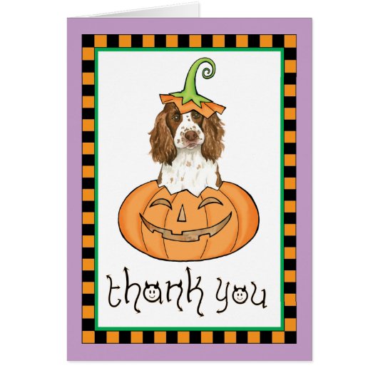 Halloween English Springer Dank je (Voorkant)