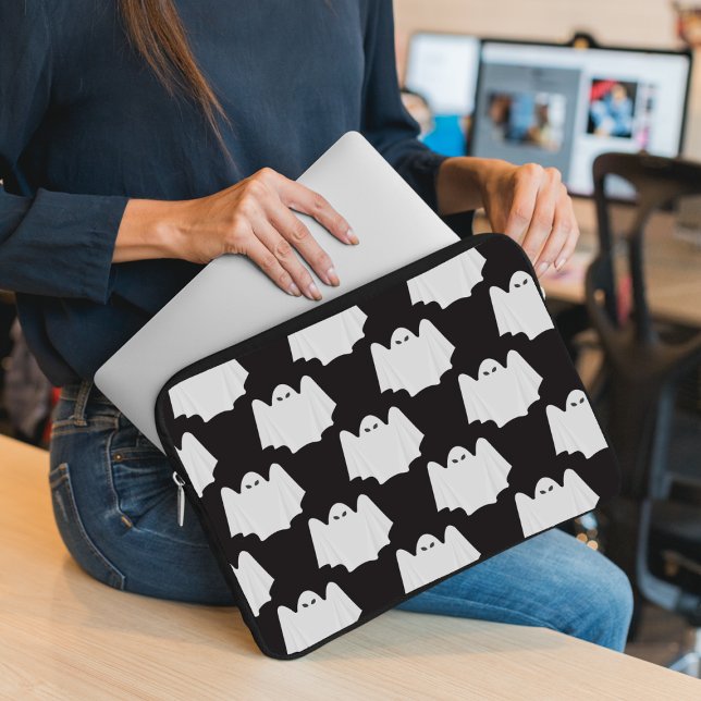 Halloween, engstig Geest, Trick Or Treat, Boe Laptop Sleeve (Creator heeft geüpload)