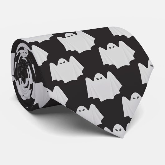 Halloween, engstig spook, snoep of een poets, Boe Stropdas (Opgerold)