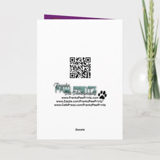 Halloween - enkel een Griezelige Lil - de Hond van Kaart (Achterkant)