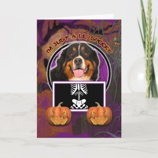 Halloween - enkel een Griezelige Lil - de Hond van Kaart (Voorkant)