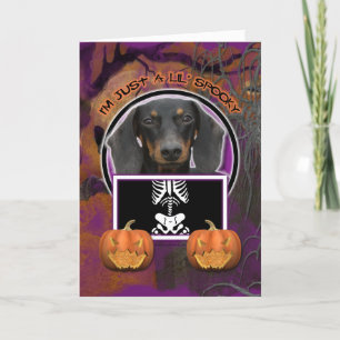 Halloween - enkel een Griezelige Lil - Doxie - Kaart