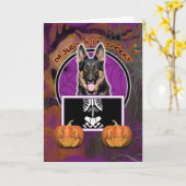 Halloween - enkel een Griezelige Lil - Duitse Kaart (Gele Bloem)