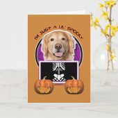 Halloween - enkel een Griezelige Lil - Golden Kaart (Gele Bloem)