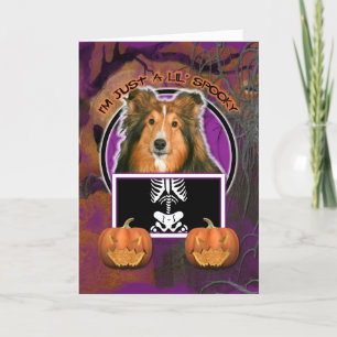 Halloween - enkel een Griezelige Lil - Sheltie Kaart