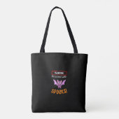 Halloween Enthusiasm Canvas tas | griezelig plezie (Achterkant)