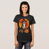 Halloween Entlebucher Mountain Dog Jack O Lantern  T-shirt (Voorkant volledig)