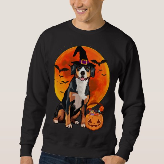 Halloween Entlebucher Mountain Dog Jack O Lantern  Trui (Voorkant)