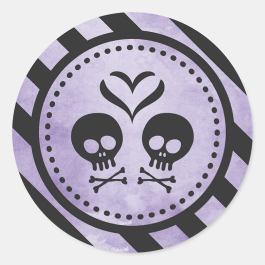 Halloween Envelope Seals, Favor Stickers - Paars (Voorkant)