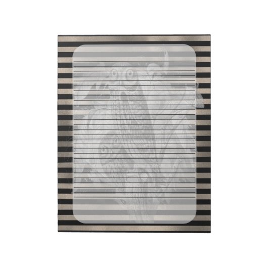 Halloween Ephamera Owl Familie Notitieblok (Linkerzijde)