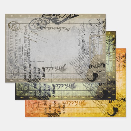 Halloween Ephamera Zombie Scary Letter Inpakpapier Vel (Set)