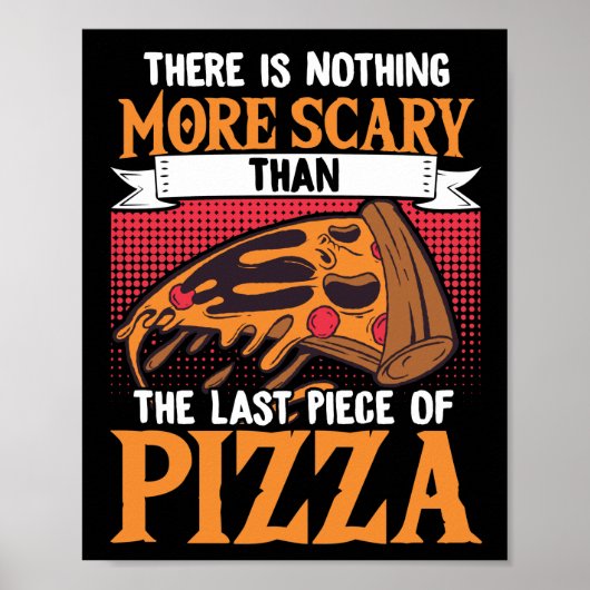 Halloween er is niets griezeligers dan Pizza Poster (Voorkant)