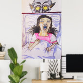 HALLOWEEN ER LIGT IETS ONDER HET BED POSTER (Thuiskantoor)