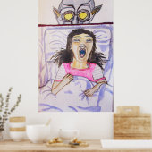 HALLOWEEN ER LIGT IETS ONDER HET BED POSTER (Keuken)